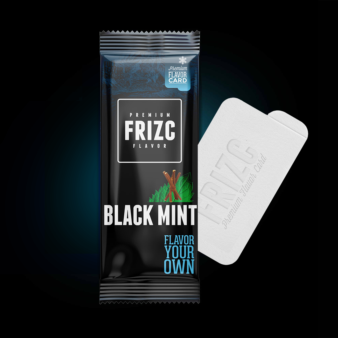 Menthol Flavor Card | Frizc flavor Cards. Black Mint Flavor - A soft natural sweetness combined with fresh Menthol. A sensation that´s both smooth and fresh. Buy flavor cards Europe.