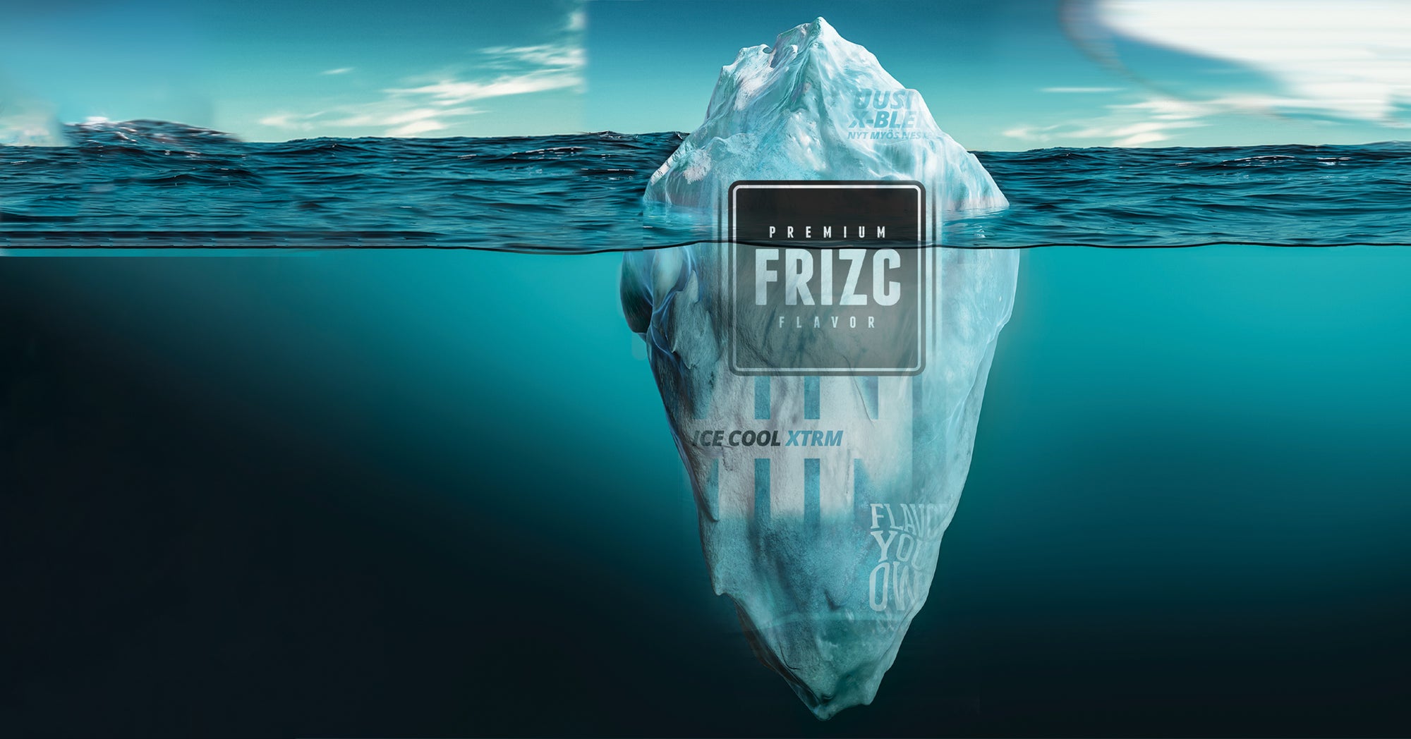 Frizc Ice Cool Menthol Flavor Card. Flavour your own cigarettes, makes you feel as cool as an iceberg.