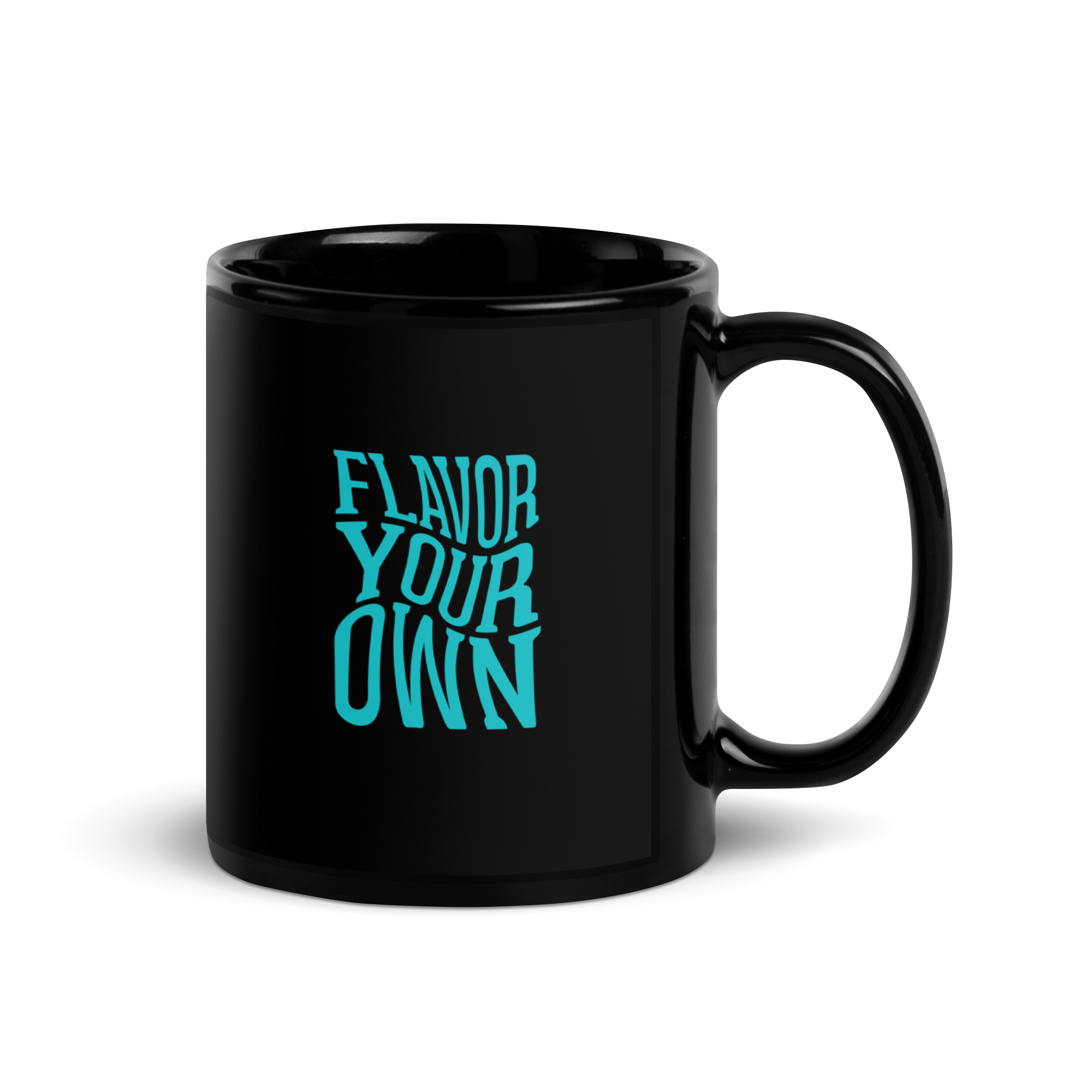 Flavor Your Own / Black & Turq Coffee Mug