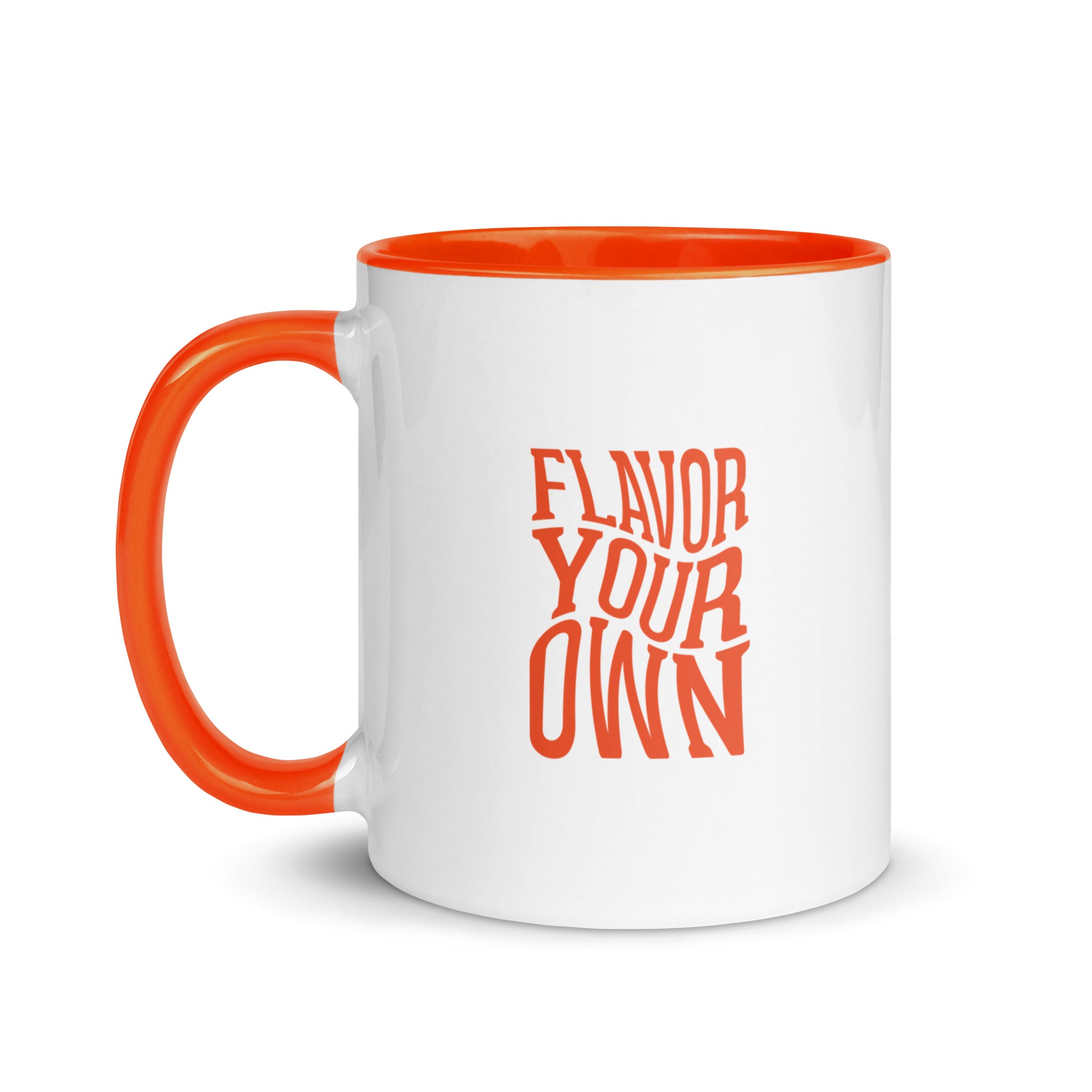 Flavor Your Own / White & Orange Coffee Mug