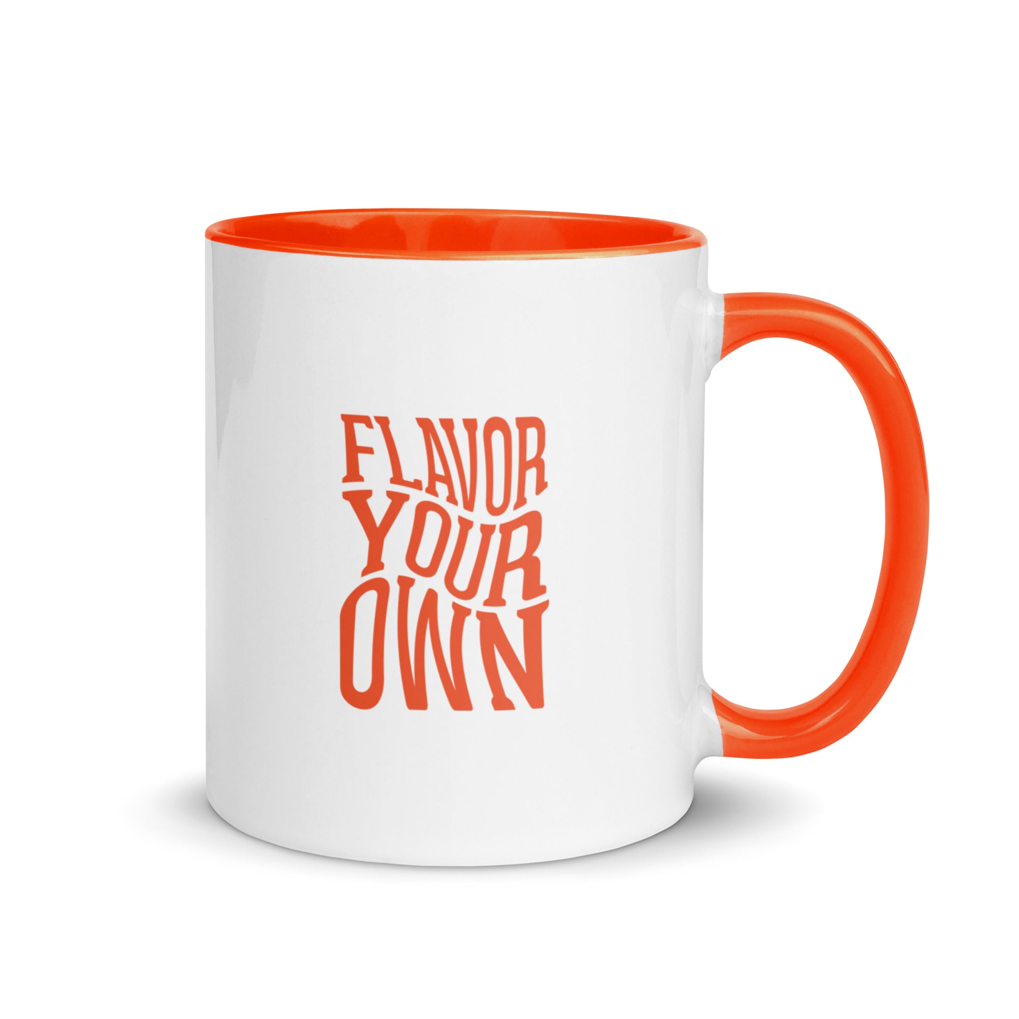 Flavor Your Own / White & Orange Coffee Mug