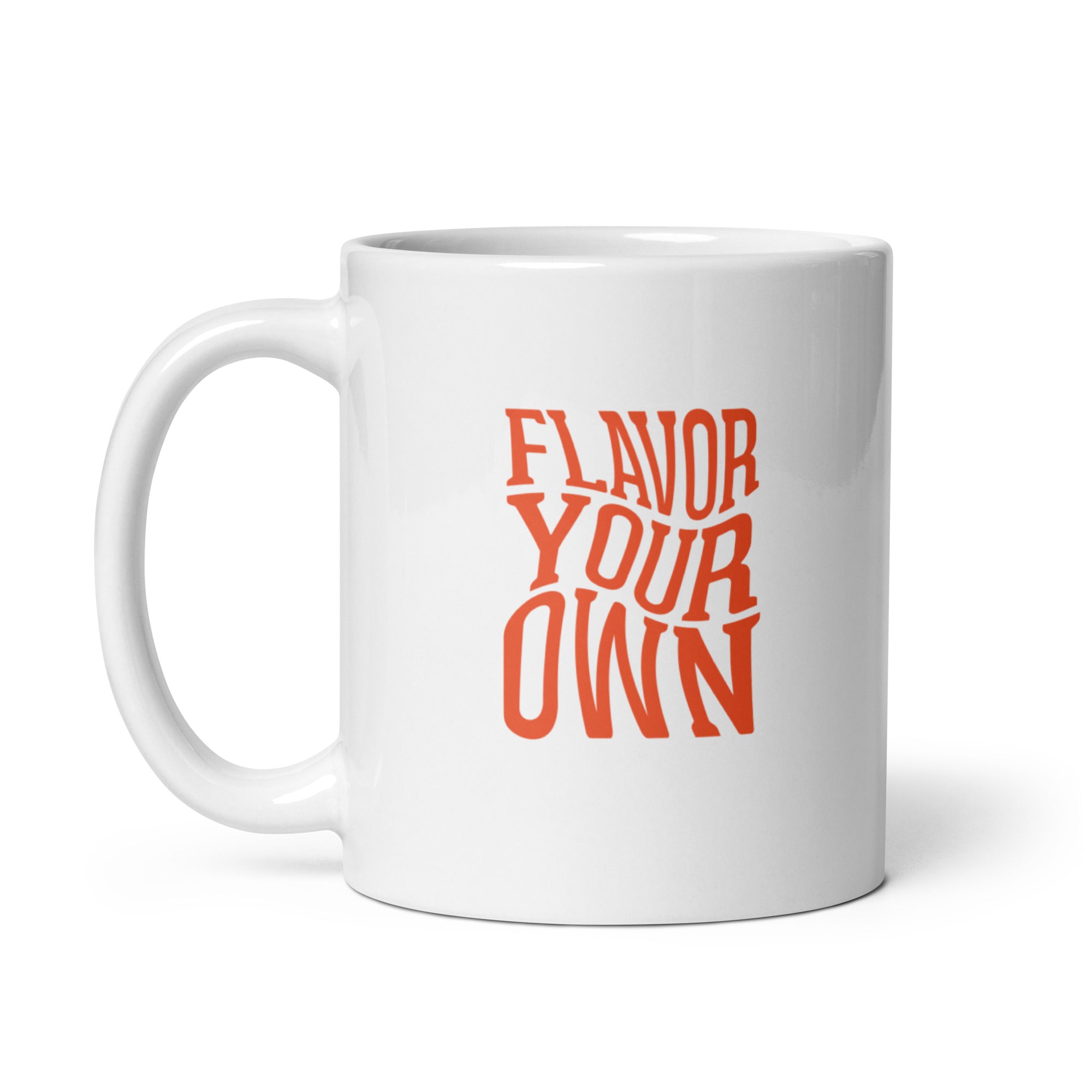 Flavor Your Own / White & Orange coffee mug