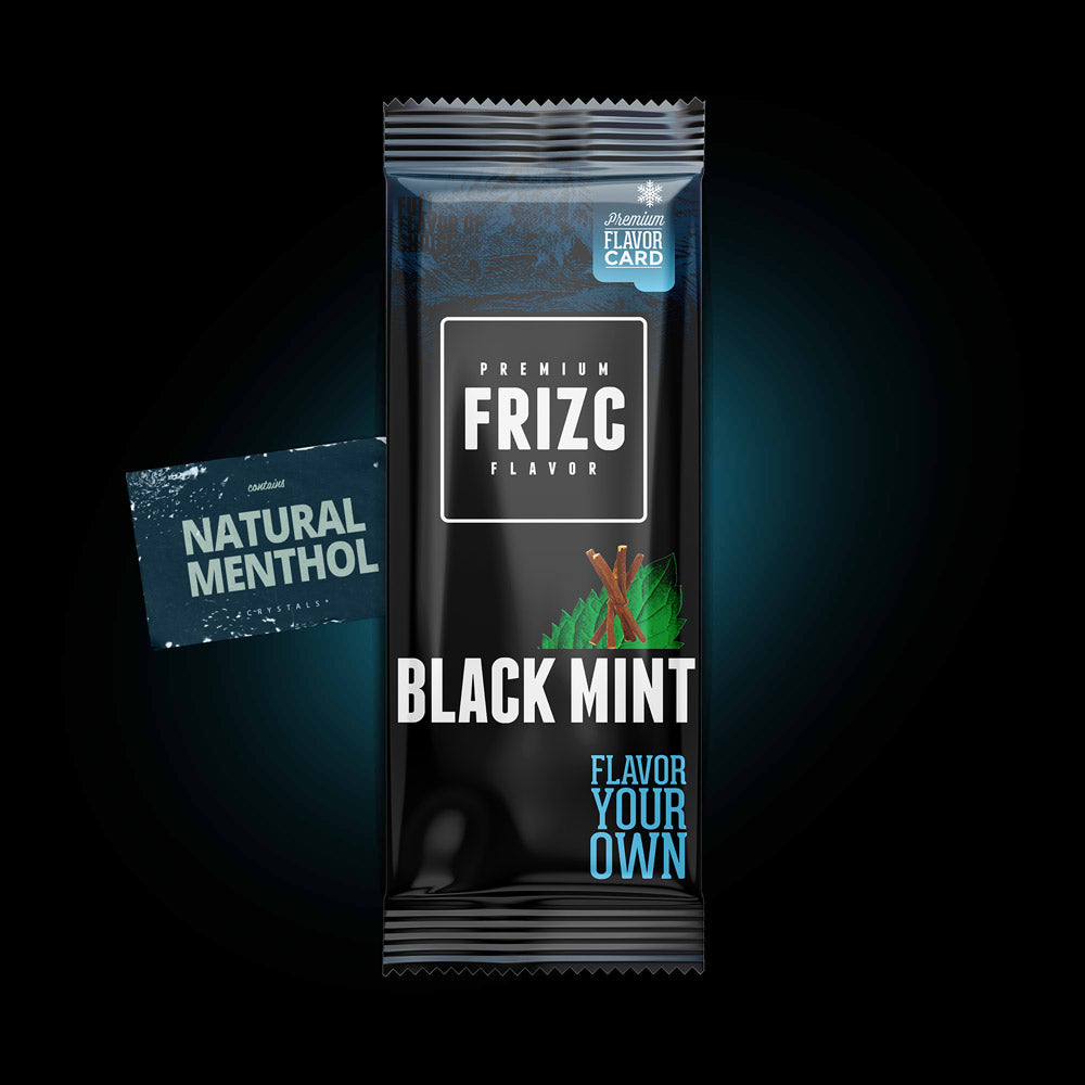 Menthol Flavor Card | Frizc flavor Cards. Black Mint Flavor - A soft natural sweetness combined with fresh Menthol. A sensation that´s both smooth and fresh. Buy flavor cards Europe.